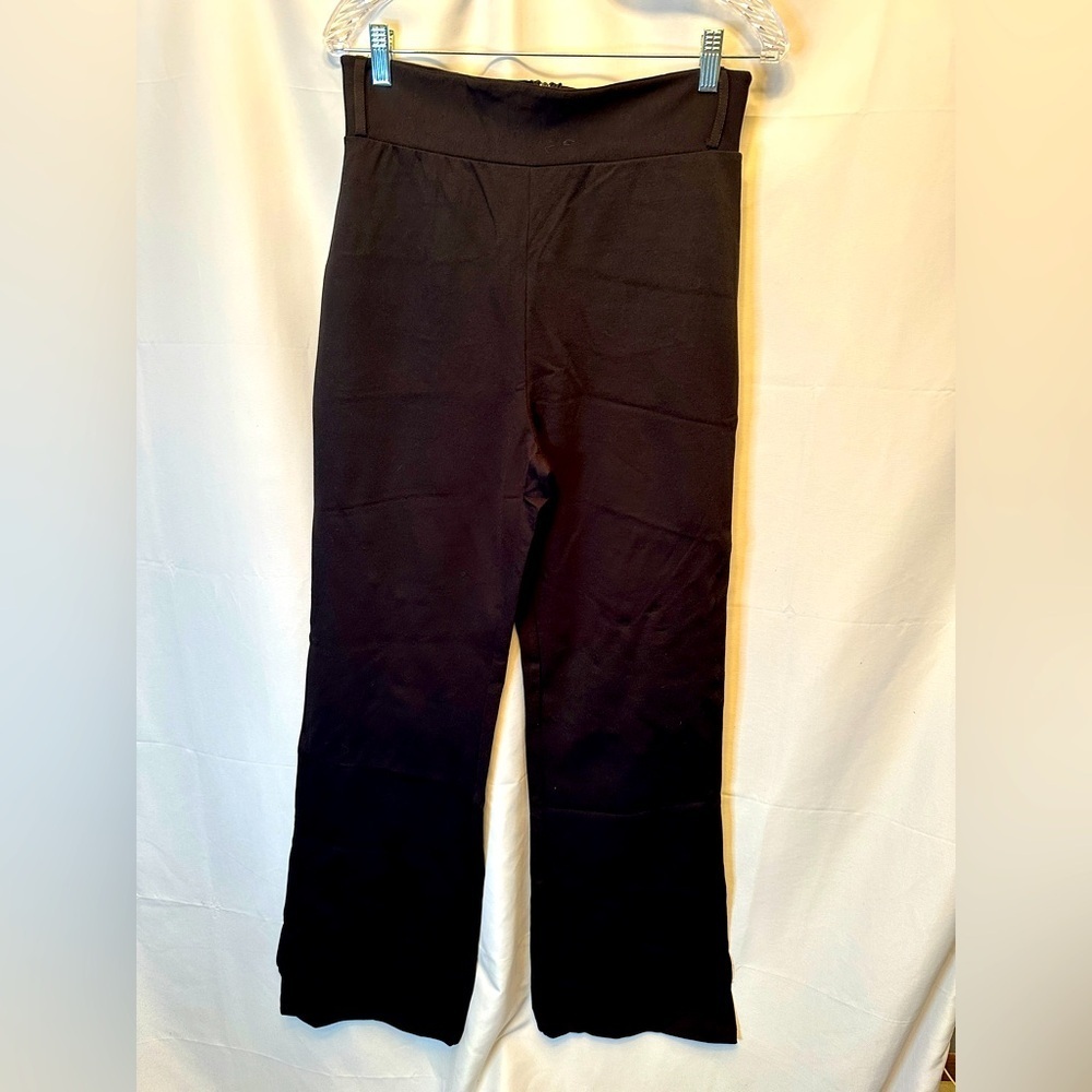 Brigitte Brianna Sexy Modest Size M Women’s Pants Black Wide Leg Zip Back